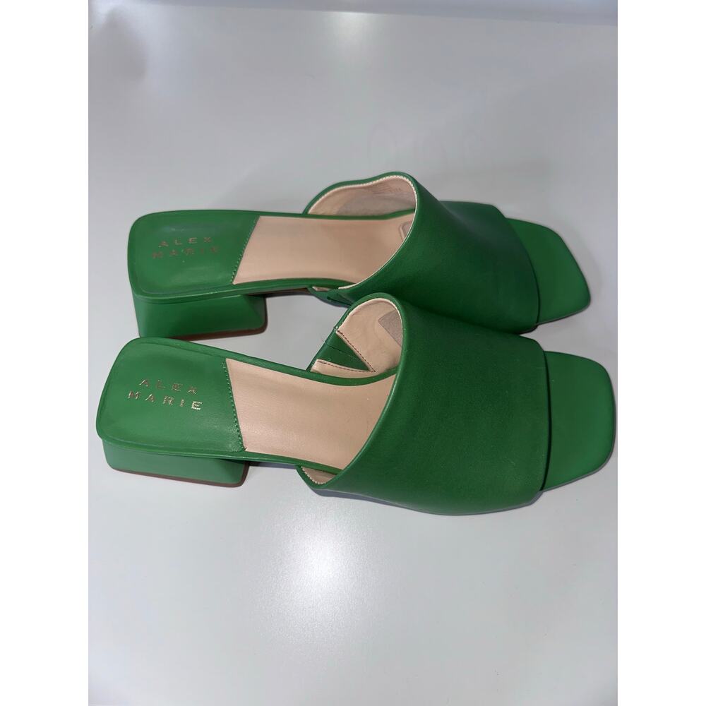 NEW Alex Marie Leather Mule Heels Size 7.5